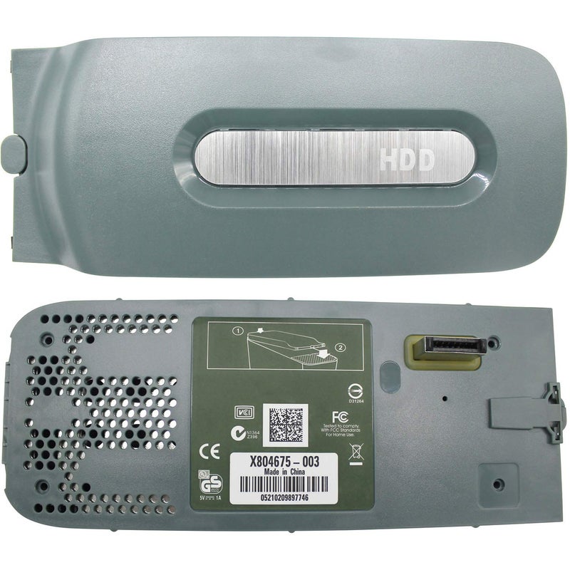 OSTENT HDD Hard Disk Drive Enclosure 2.5" SATA Case Shell for Microsoft Xbox 360 Color Gray - Image 1